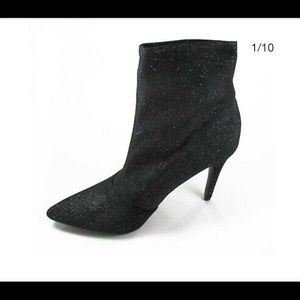 NWT "Brash" Black Sparkly Sock Booties